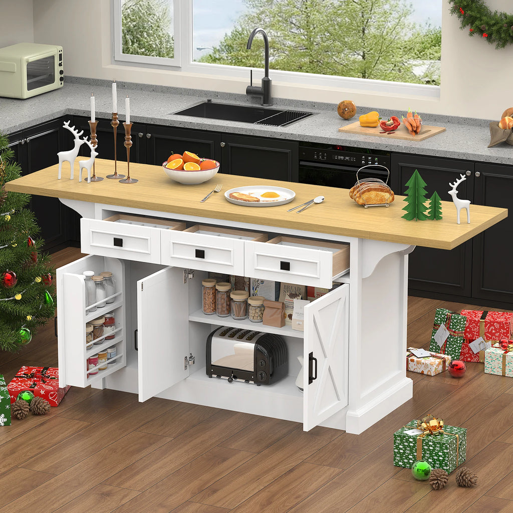 Large 73"  Kitchen Island