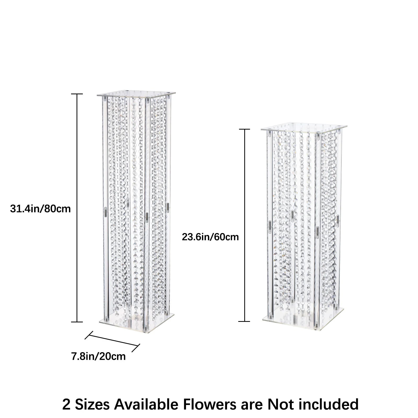 4Pcs Wedding Flower Centerpiece Vase