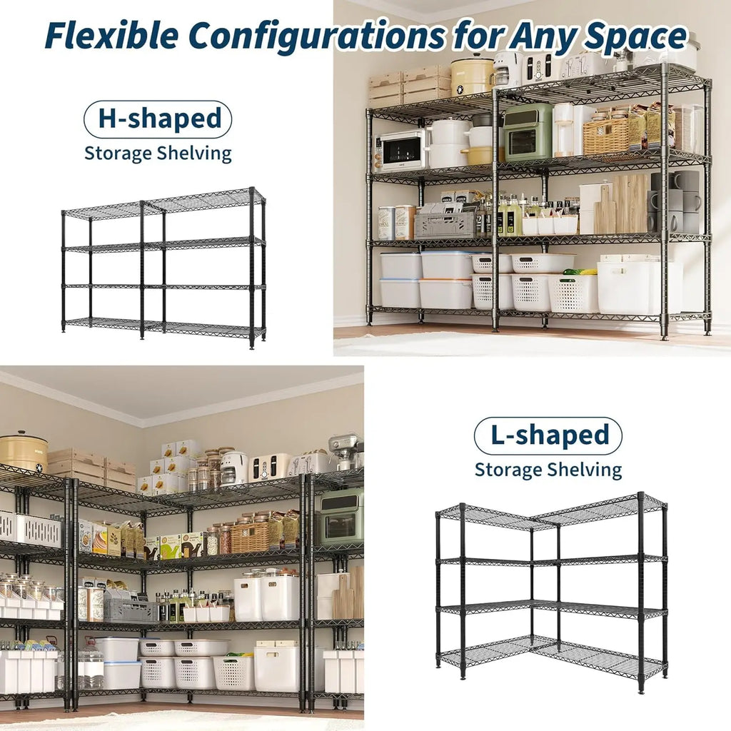 Heavy Duty Metal Shelving Unit 4-Tier