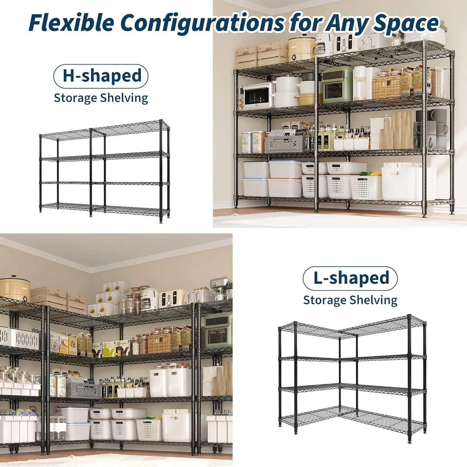 Heavy Duty Metal Shelving Unit 4-Tier