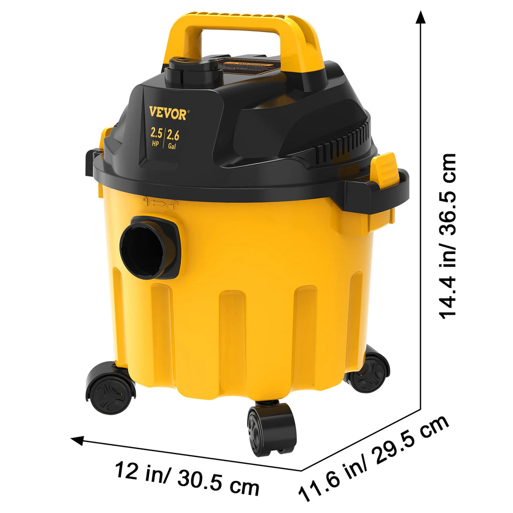 Wet Dry Vac 2.6 Gallon 2.5 Peak HP 3