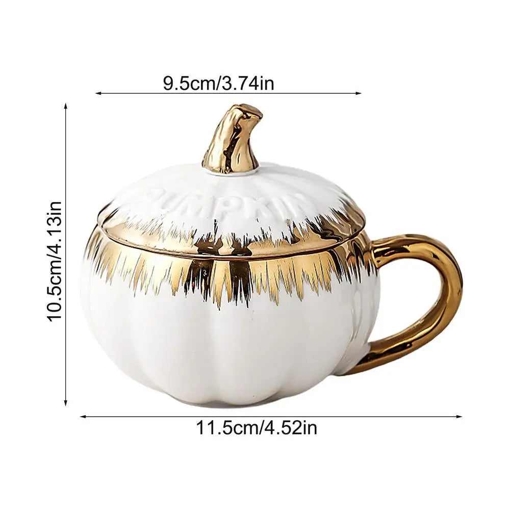 Creative Ceramic Cup With Spoon Soup Mug With Lid