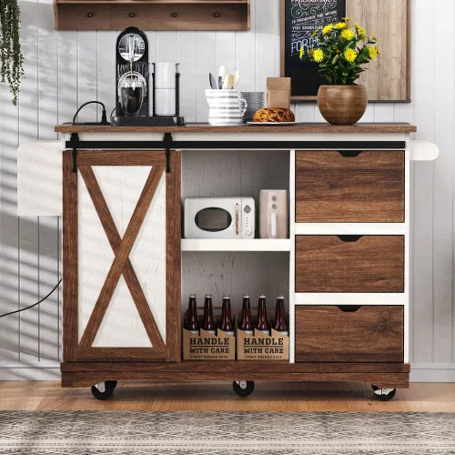 Farmhouse 55.5" Kitchen Island