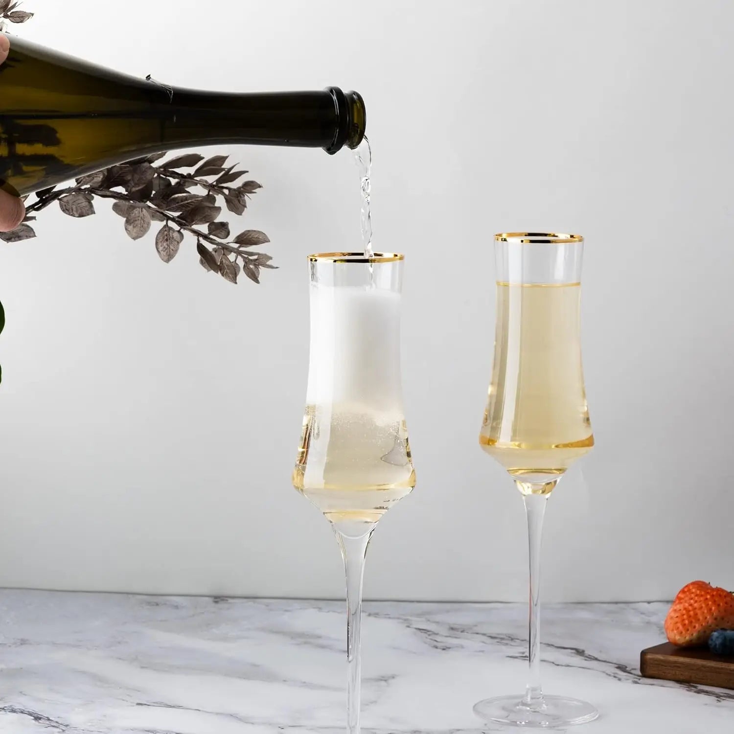 NEW Champagne Flutes Glasses 8oz Set of 6