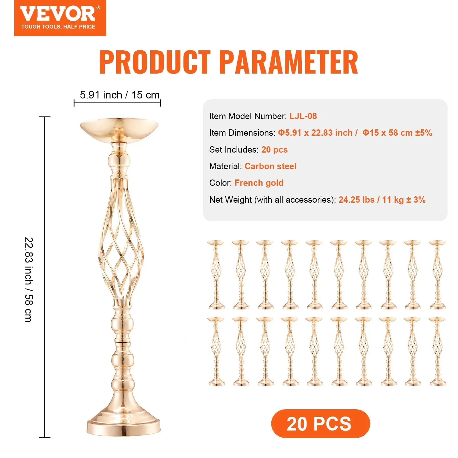 Metal Gold All Occasion vases,