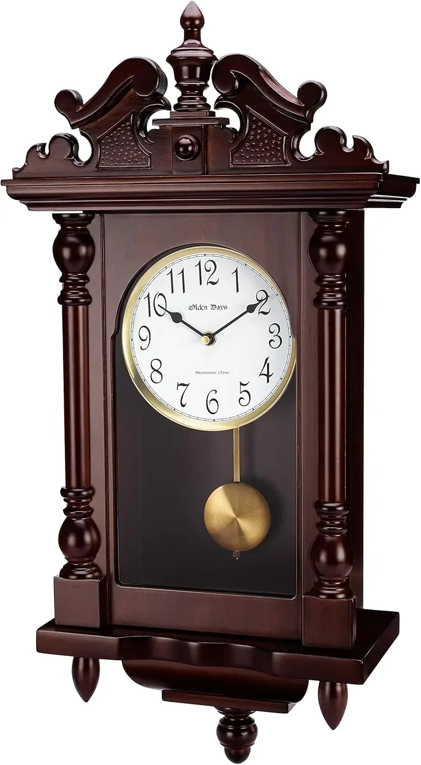 Wall Clock with Real Wood