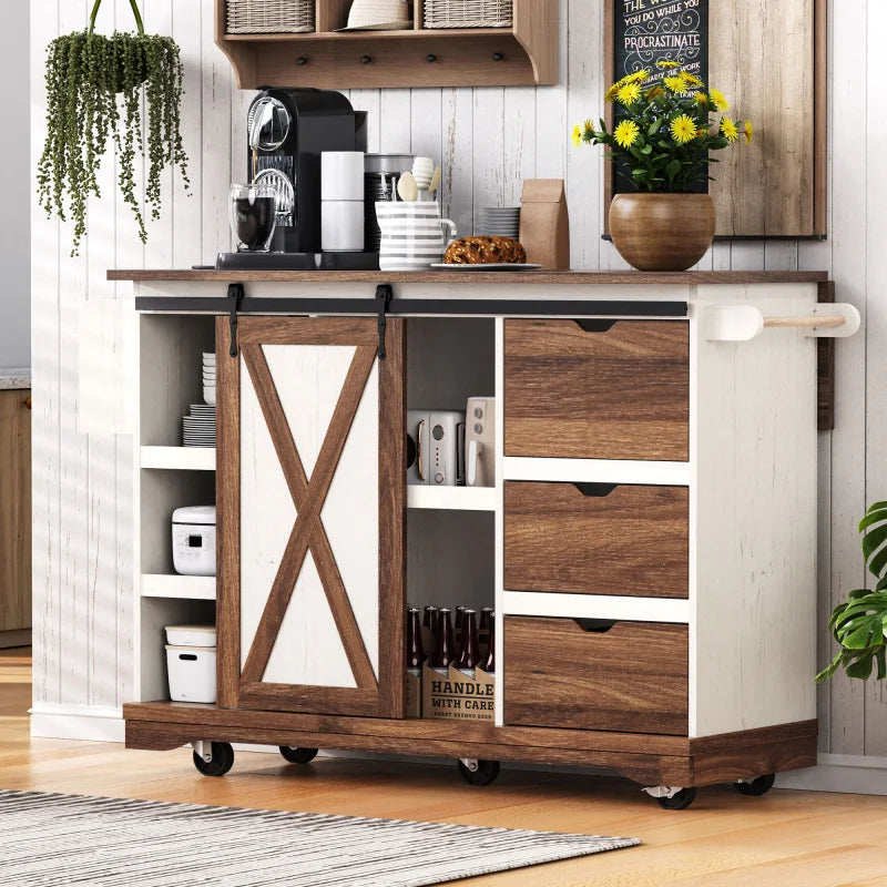 Farmhouse 55.5" Kitchen Island