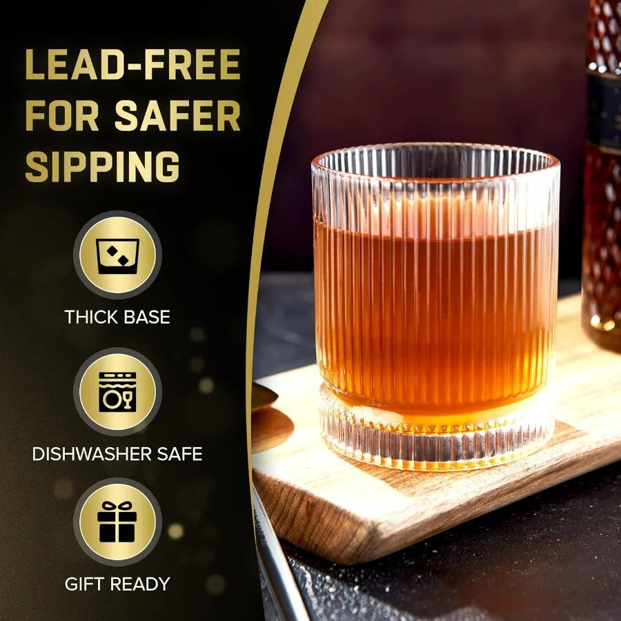 Crystal Old Fashioned Whiskey Glasses Set of 12 12 Oz