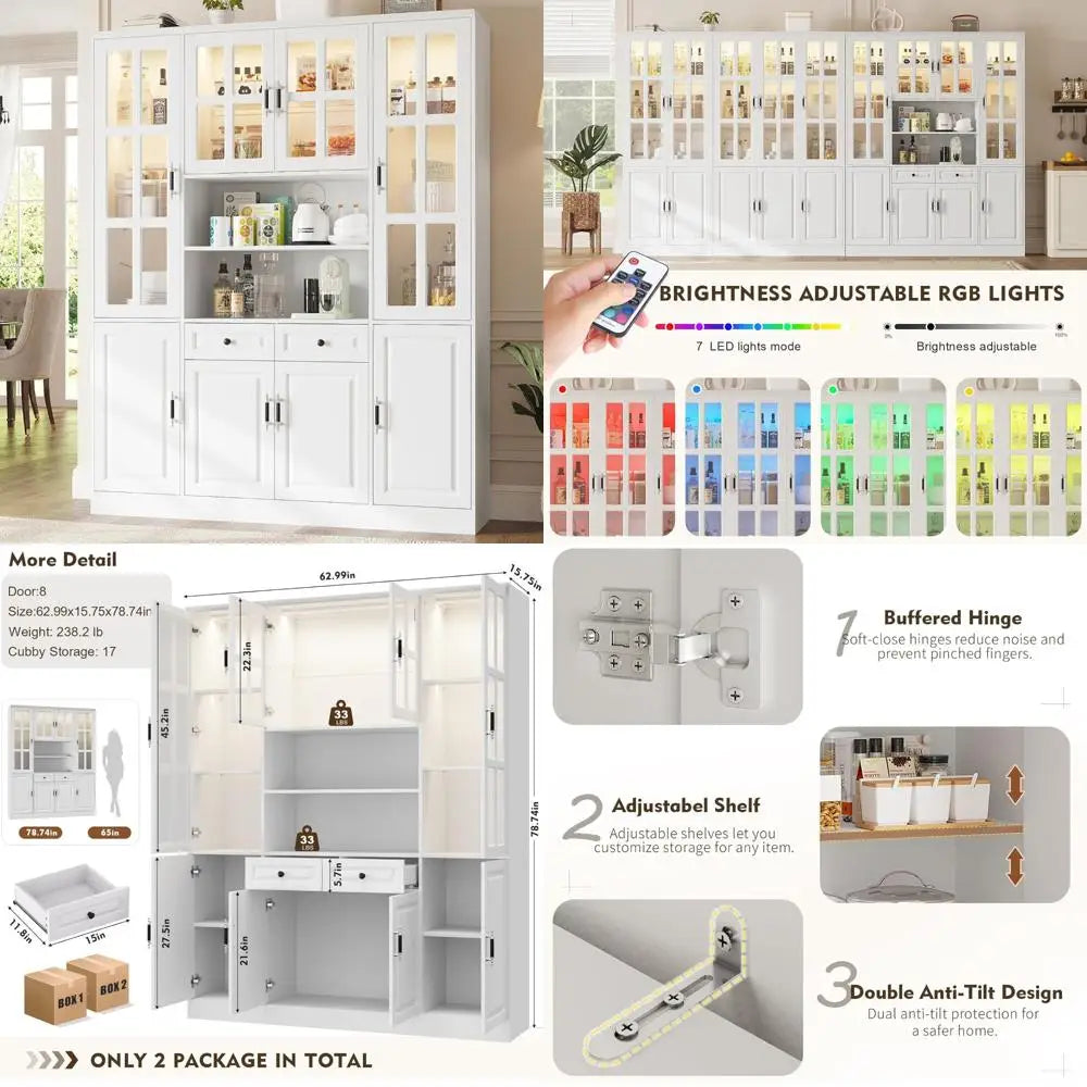63" Wide Kitchen Pantry Storage