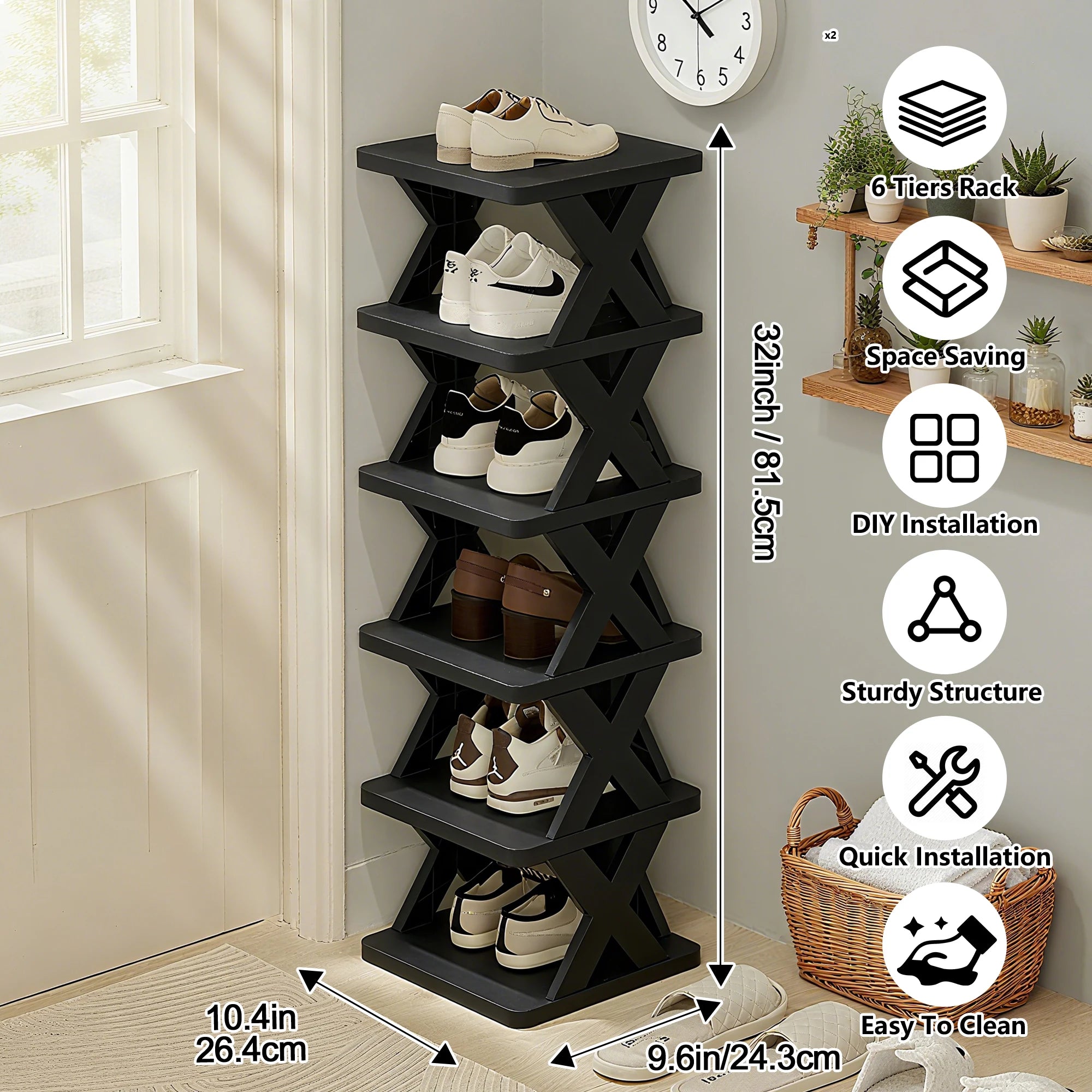 Shoe Rack Storage Organizer Detachable