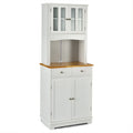 Storage Cabinet w/ Microwave Stand Storage Shelves