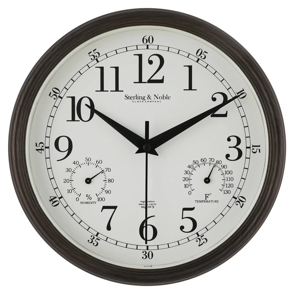 Antique Bronze Indoor/ Outdoor Wall Clock