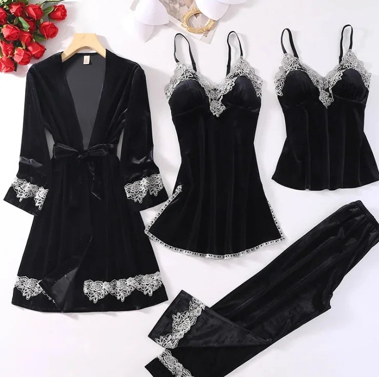 Sexy Velvet Sleepwear