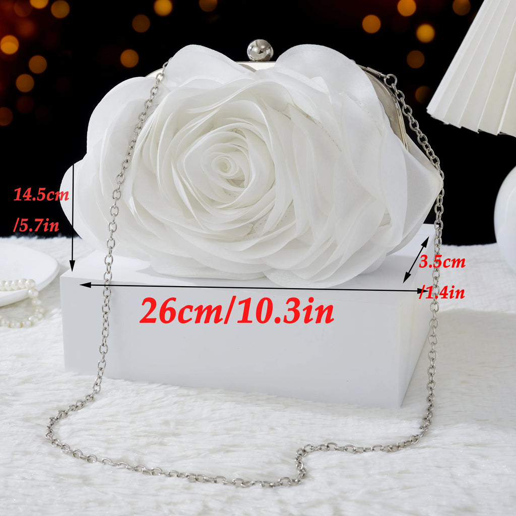 Elegant Rose Flowers Evening Clutch
