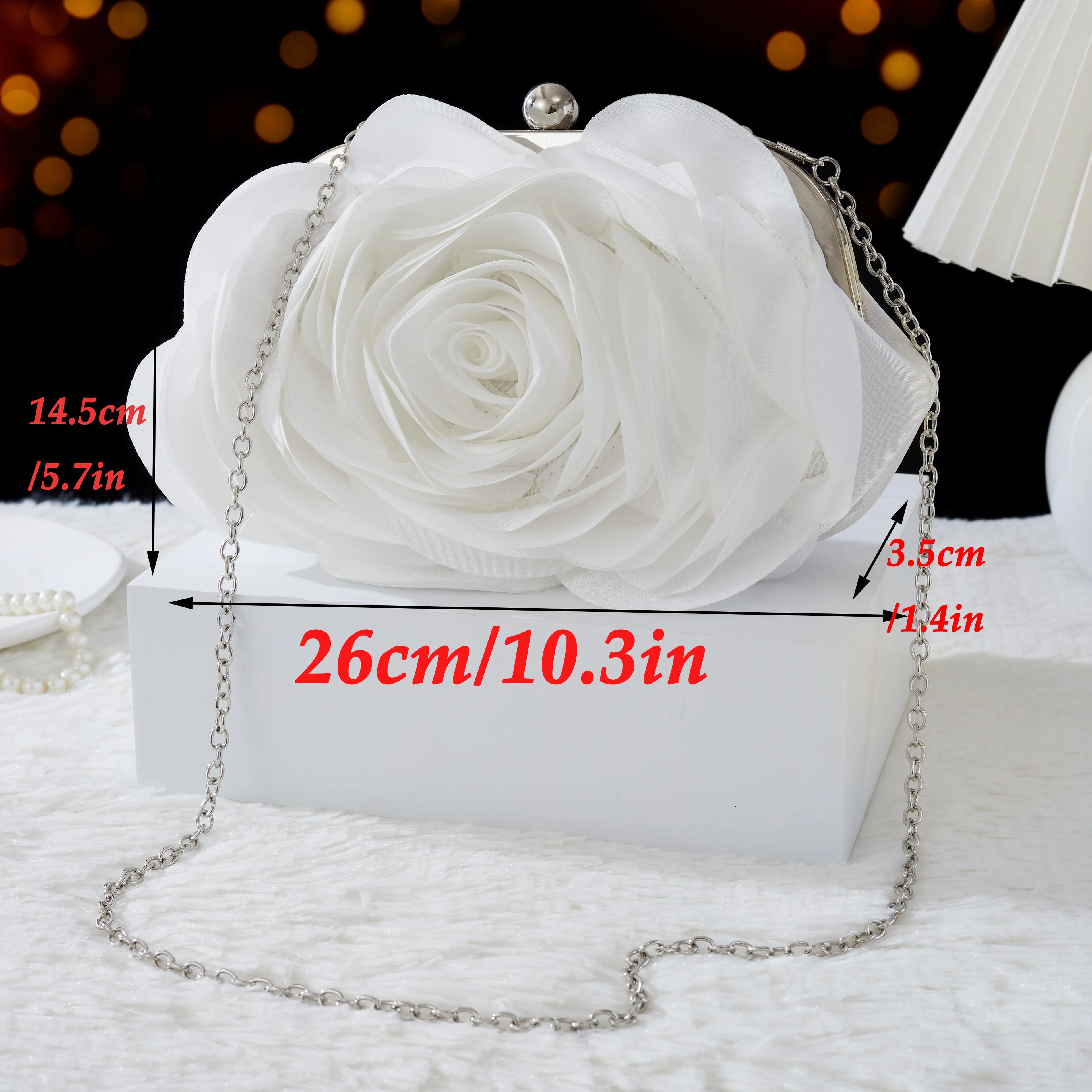 Elegant Rose Flowers Evening Clutch