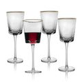 Gold Rimmed Wine Glasses Set of 4 10oz