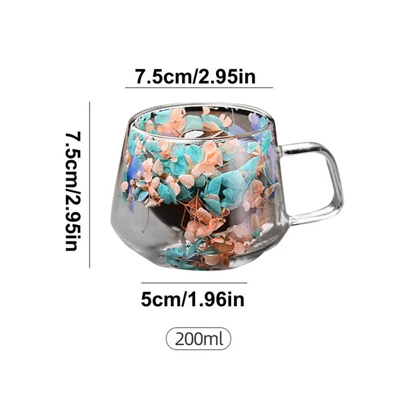 Double Wall Clear Glass Coffee Mugs