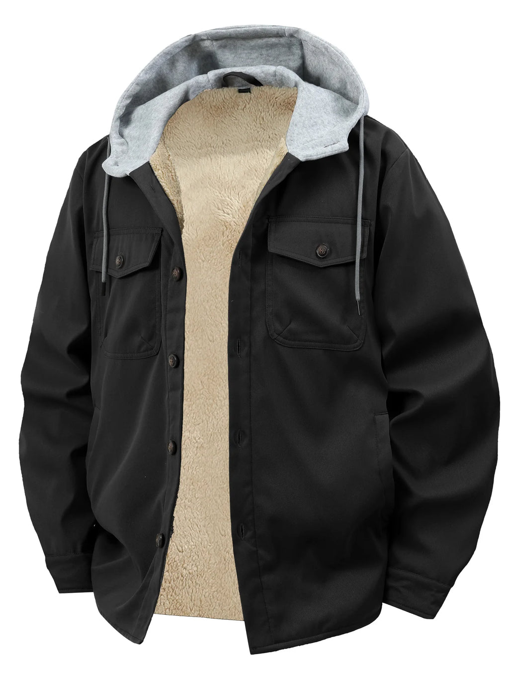 Fleece-Lined Hooded Jacket