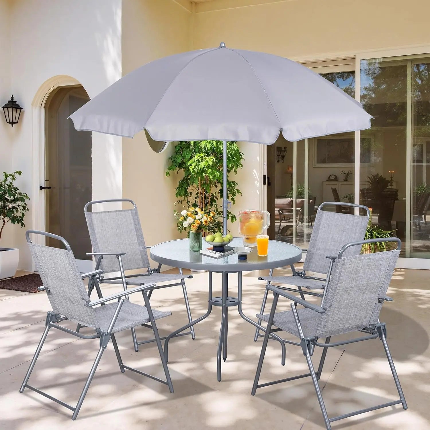 Folding 6 Piece Dining Set
