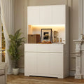 71" Pantry Cabinet with Power Outlets and Led Lights