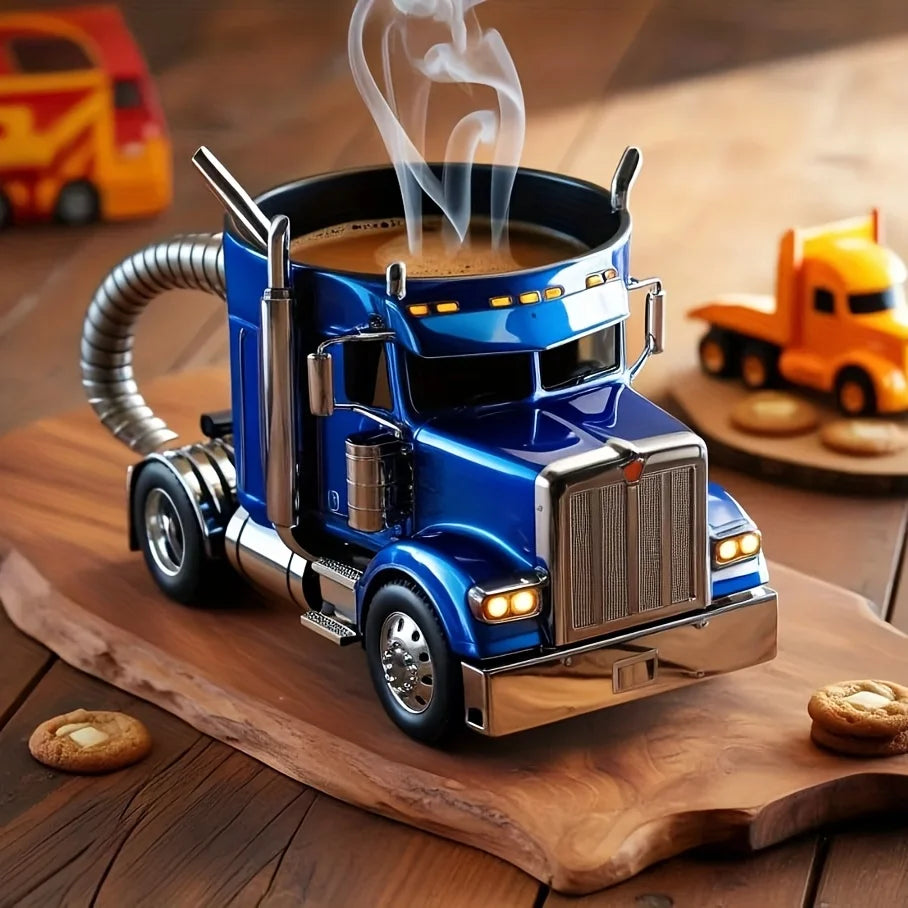 Creative Handmade Semi-Truck Shaped Coffee Cup