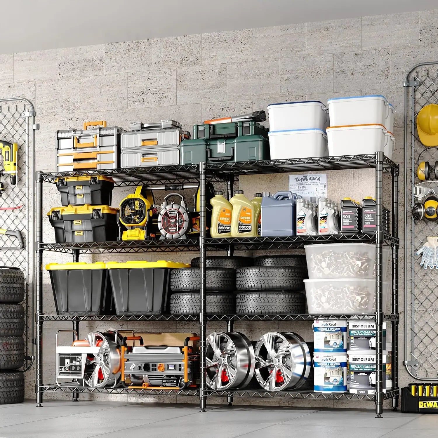 Heavy Duty Metal Shelving Unit 4-Tier