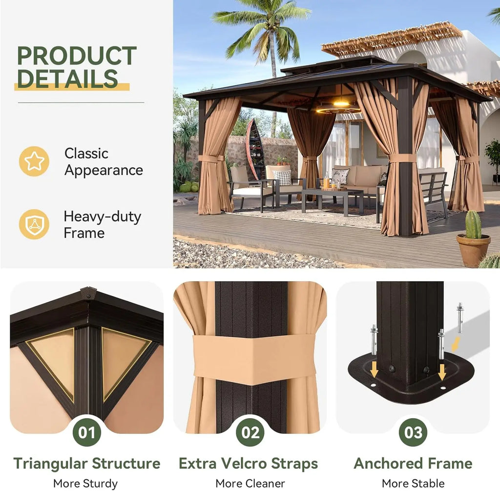 12'x10' Hardtop Gazebo