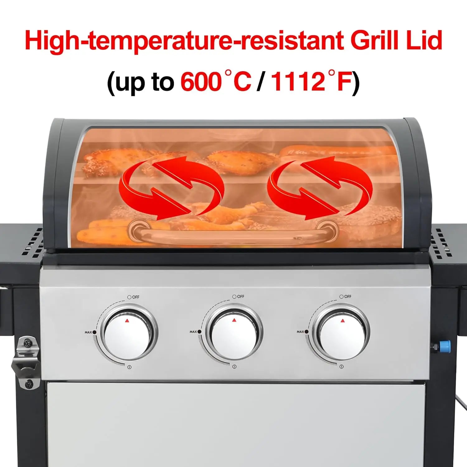 Stainless Steel 3-Burner Propane Gas Grill