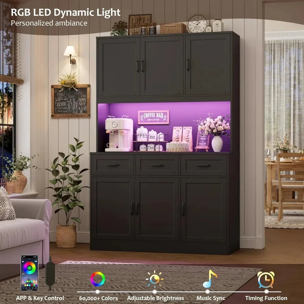 72" Tall  Cabinet with LED Lights