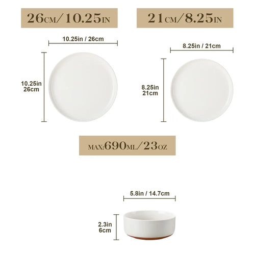 18 Piece Stoneware Dinner Set