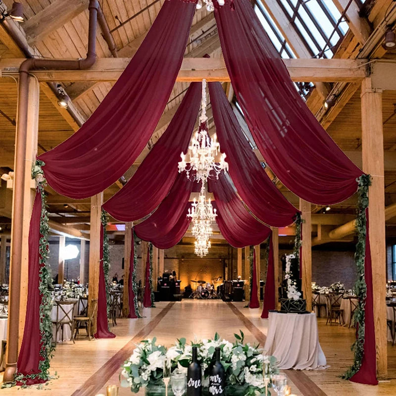 Wedding Chiffon Ceiling Drapes