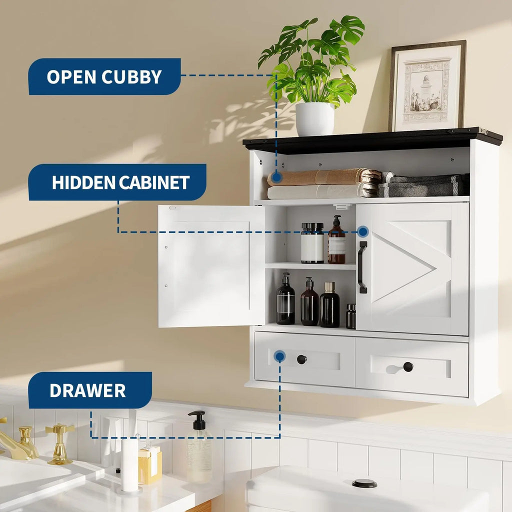 Wall Mounted Farmhouse Medicine Cabine