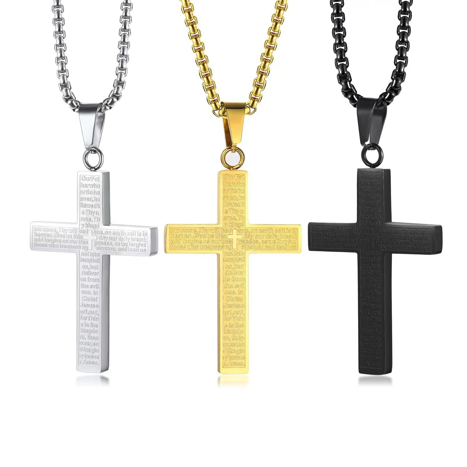 Titanium Steel Cross Necklace