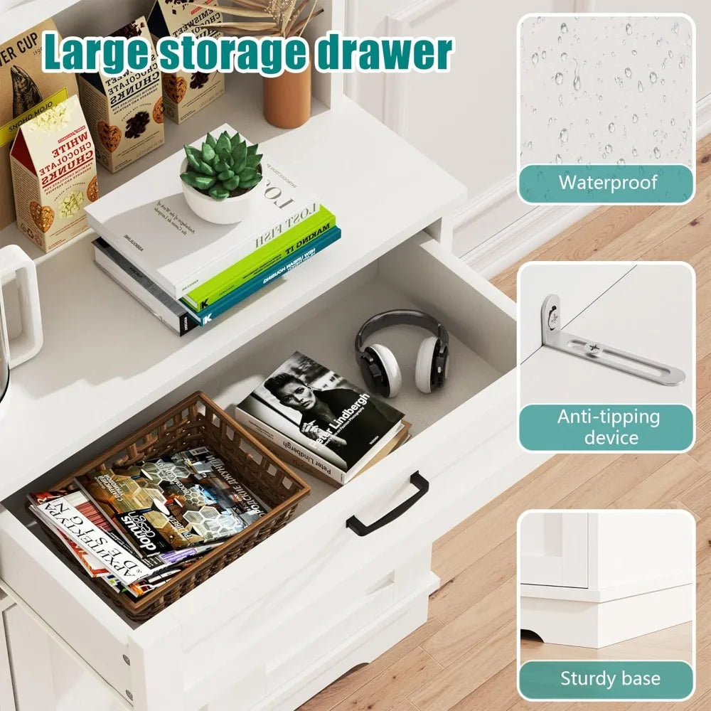 "Elevated Kitchen Pantry Cabinet with Storage