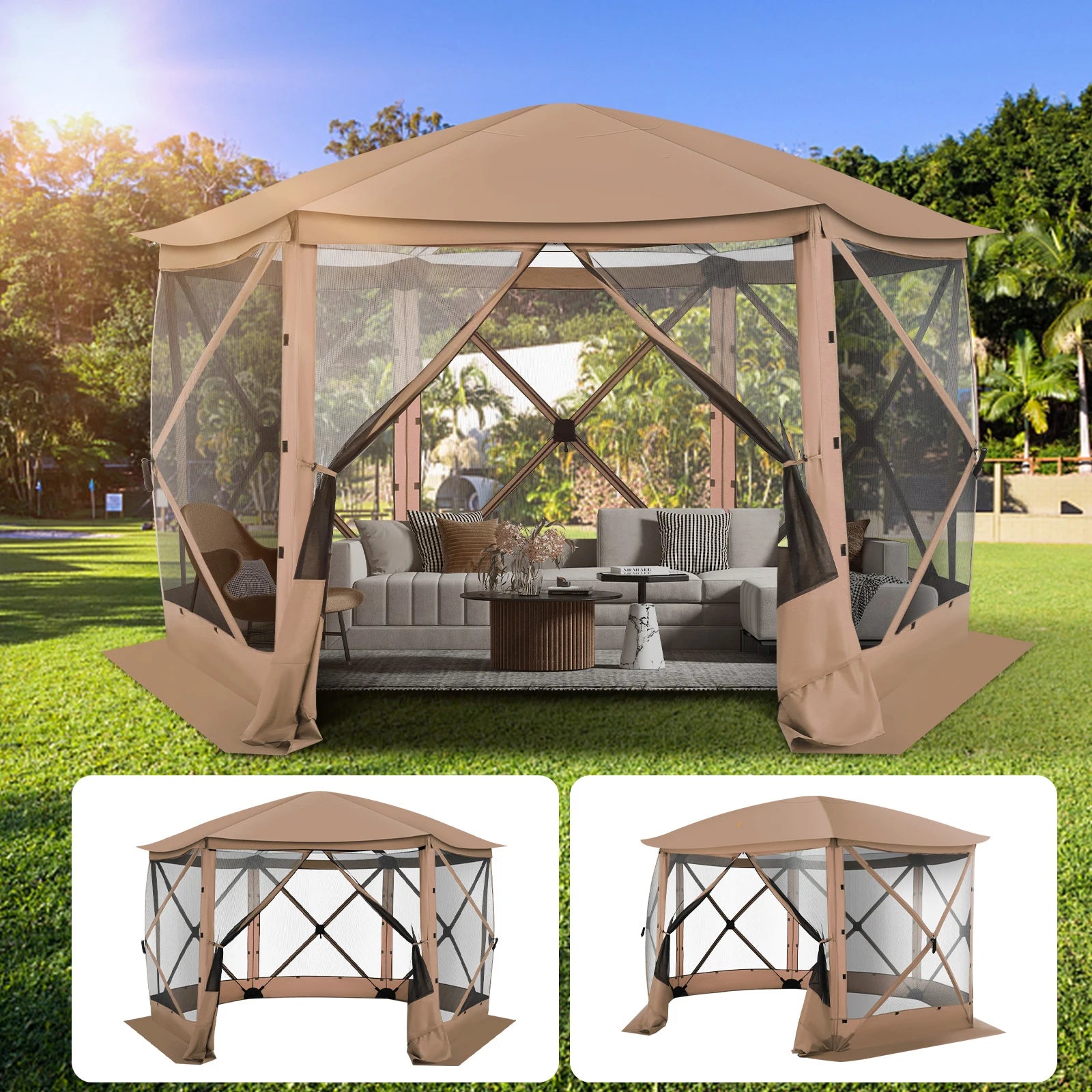 12x12 Screen Room with Removable Roof
