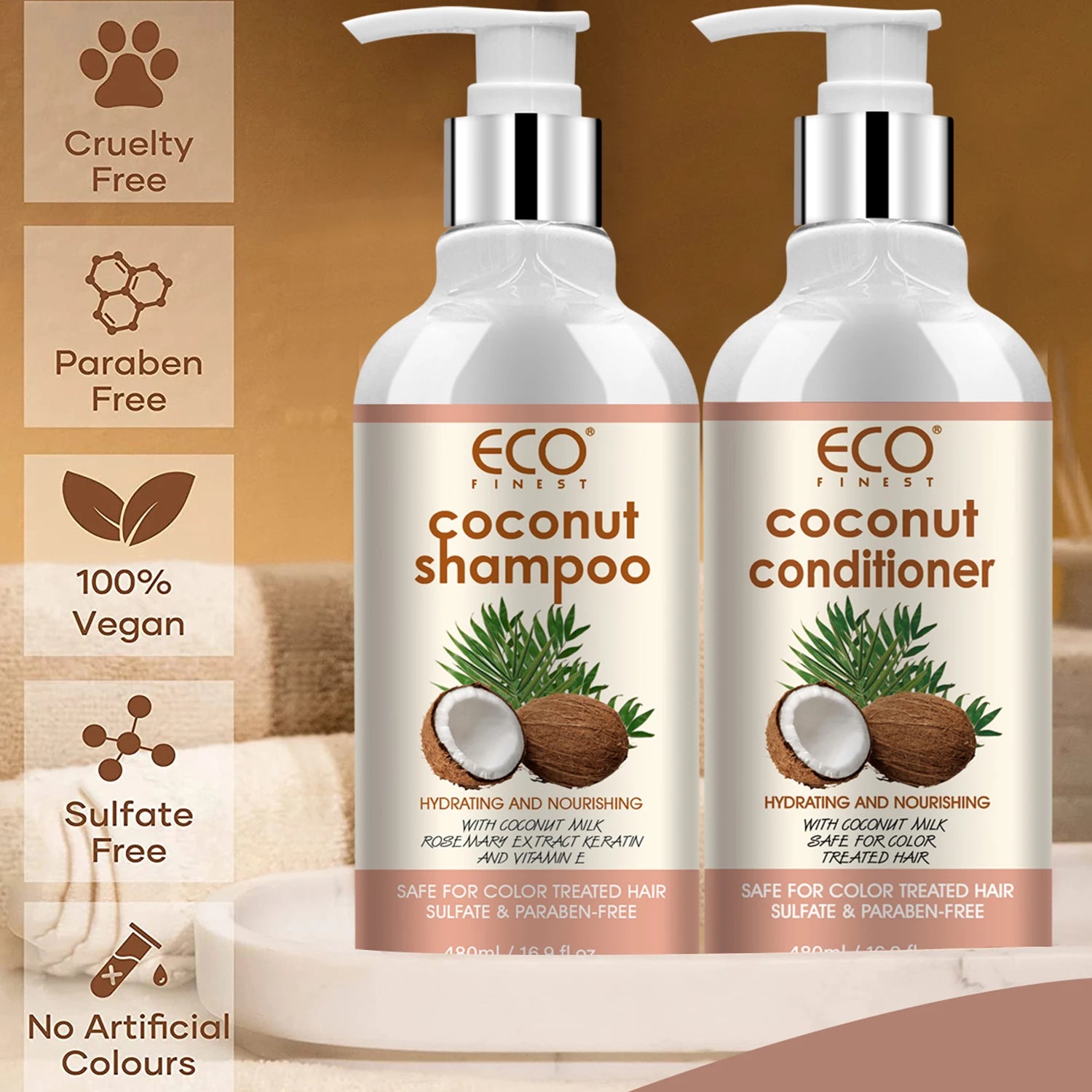Coconut Shampoo & Conditioner Set