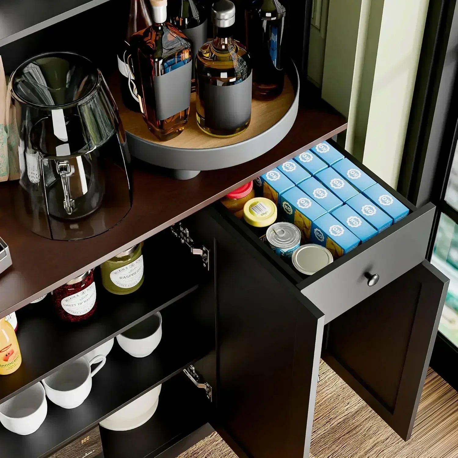 71" Tall Kitchen Pantry Storage Cabinet