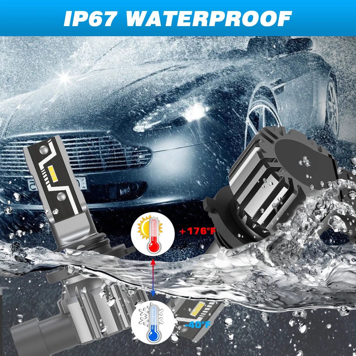 LED Headlight Bulbs 2PCS 9005 2PCS H11