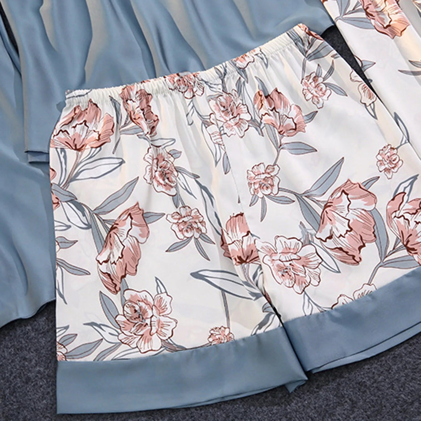 Lace Silk Pajamas Set