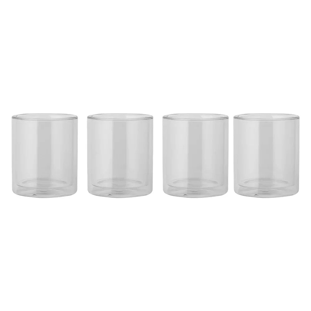 Double Wall 13oz Drinking Glasses Set of 4