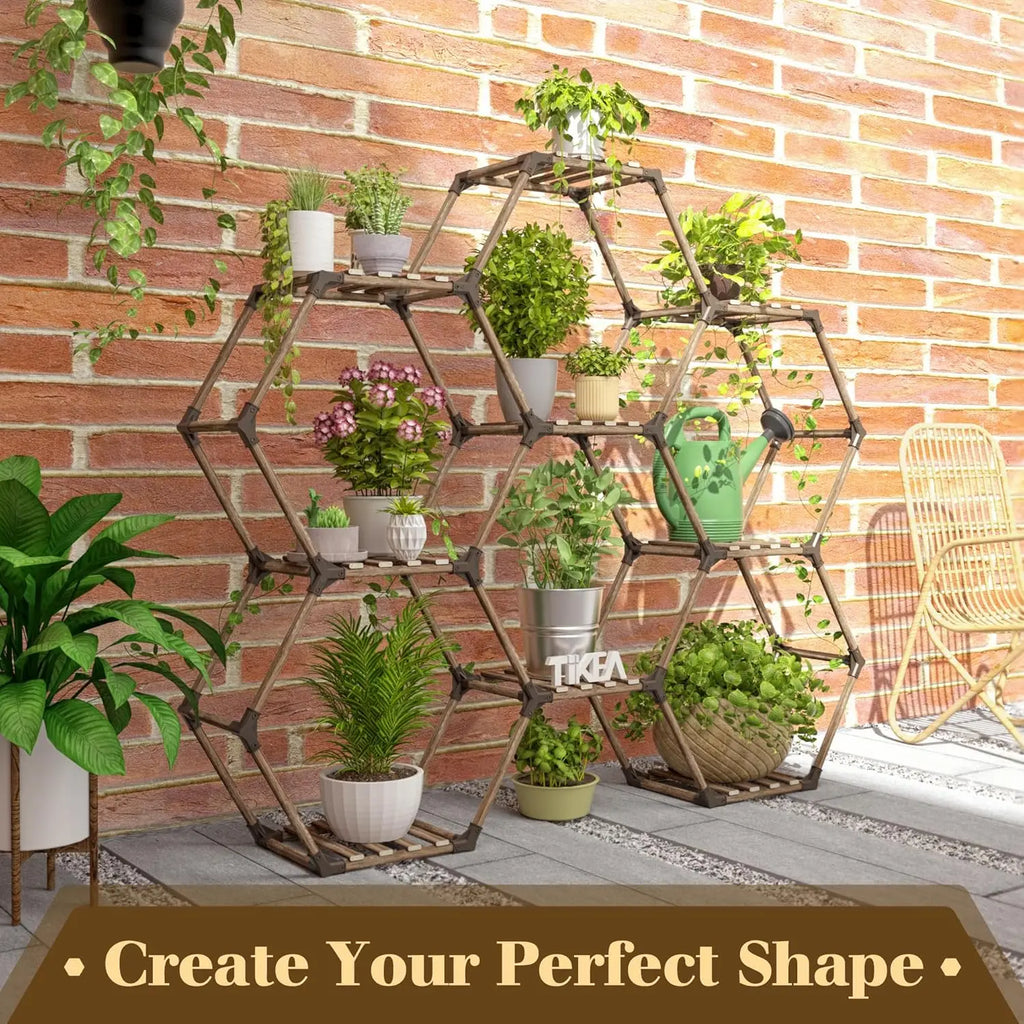 Hexagonal Plant Stand Indoor/ Outdoor