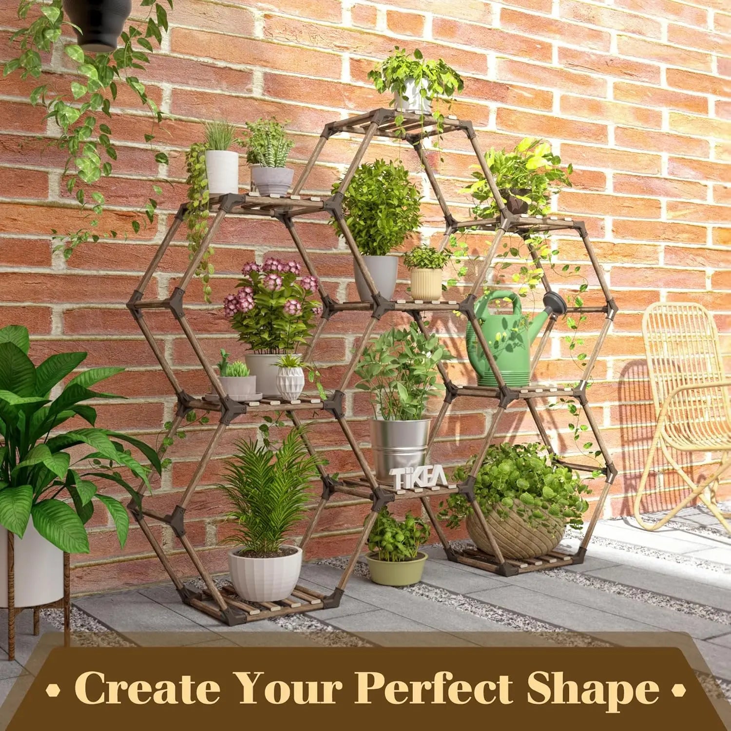 Hexagonal Plant Stand Indoor/ Outdoor