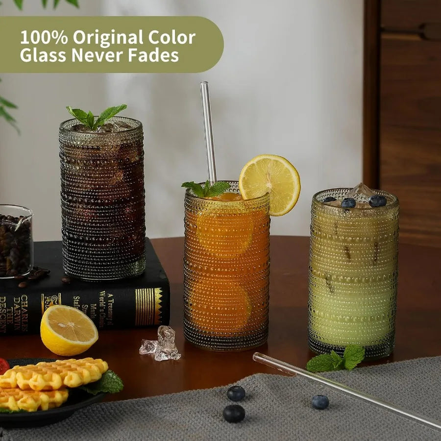 Embossed Green Tumblers for Water