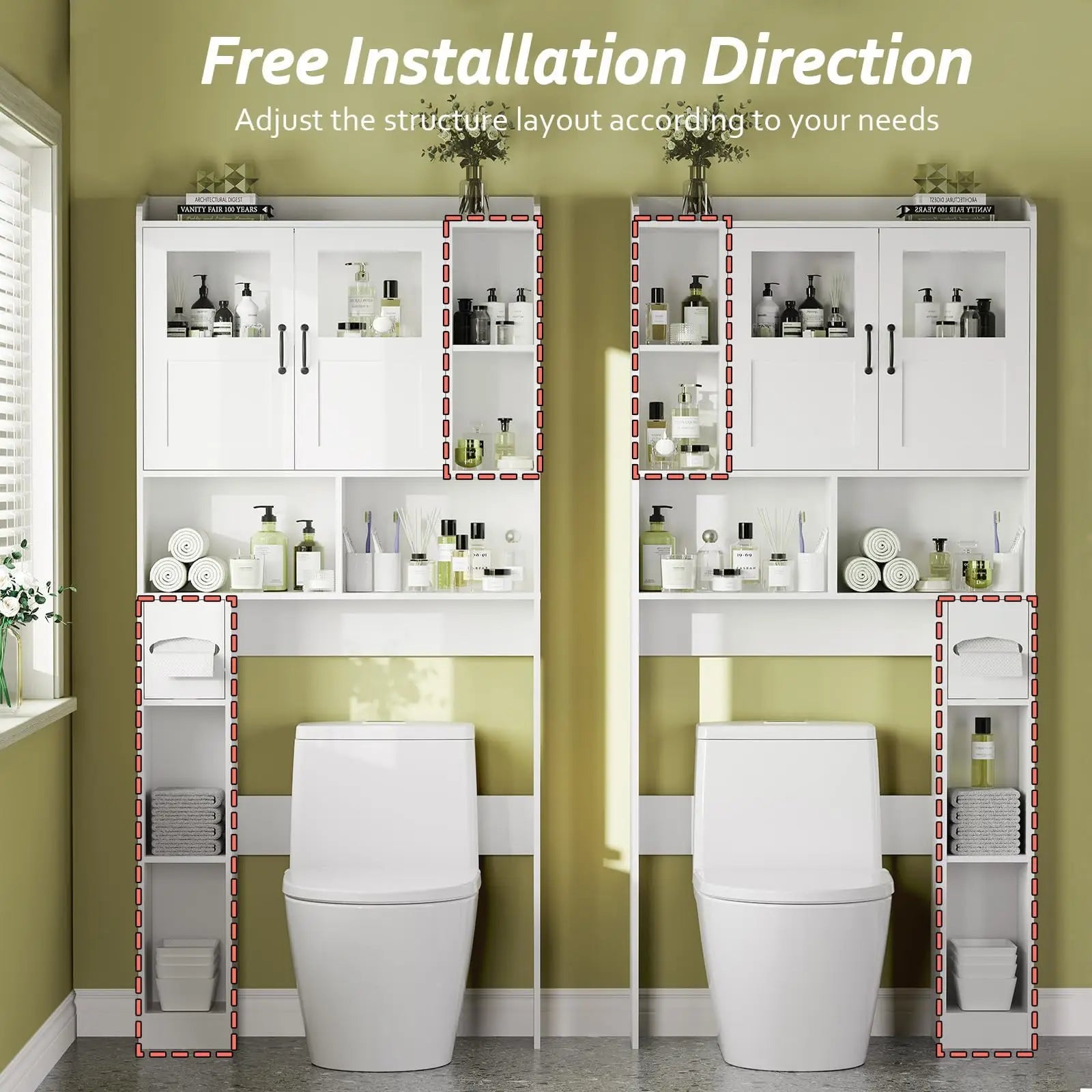Bathroom cabinet over toilet