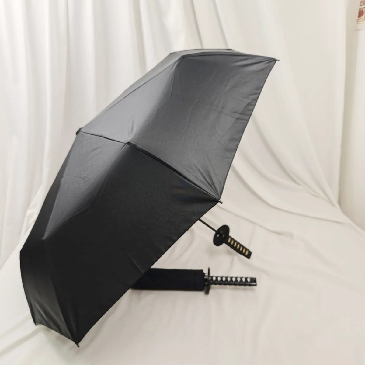 Samurai Handle Folding Umbrella Windproof