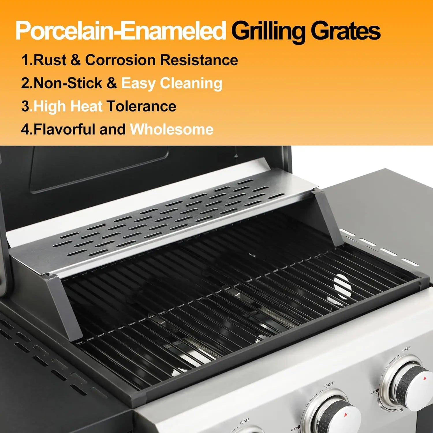 Stainless Steel 3-Burner Propane Gas Grill