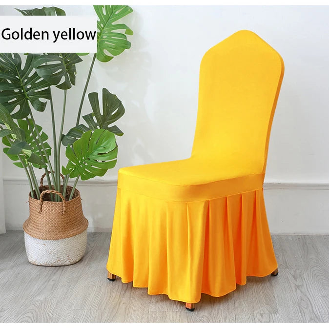 White Pleated Chair Covers