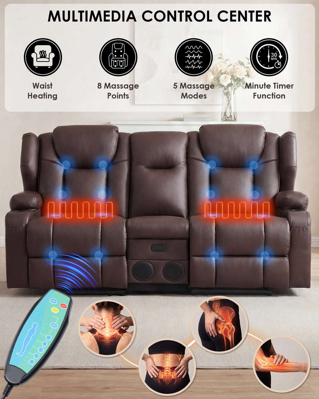 Love Seat With Heat & Massage