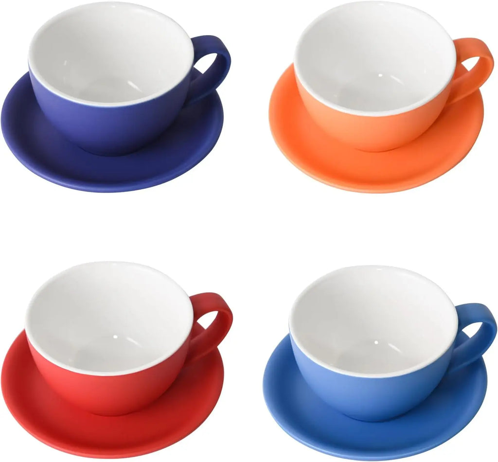 Set Of 4 Cappuccino Coffee / Tea Set