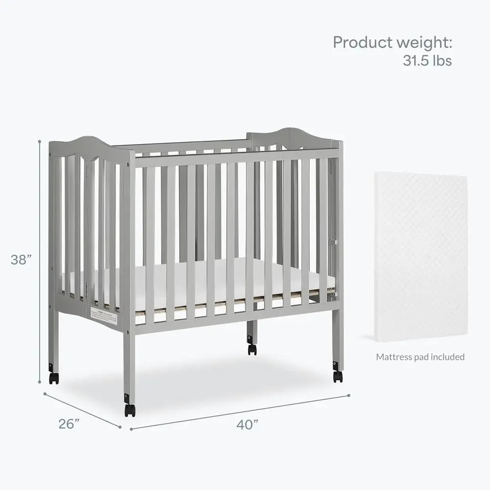 Convertible Lightweight Portable Crib with Playpen